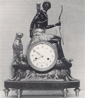 Bitte zum Vergrößern anklicken - 4. Pendule mit einer Afrikanerin, Deverberie, Paris, um 1805, aus einem Angebotskatalog